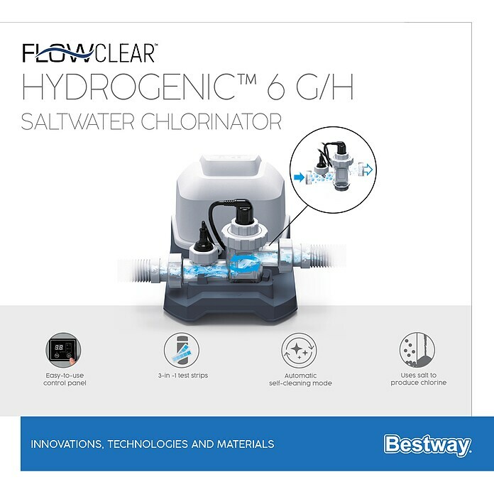 Bestway Flowclear Salzwassersystem (Passend für: Filtersysteme ab 1.249 l/h Durchflussrate) | BAUHAUS