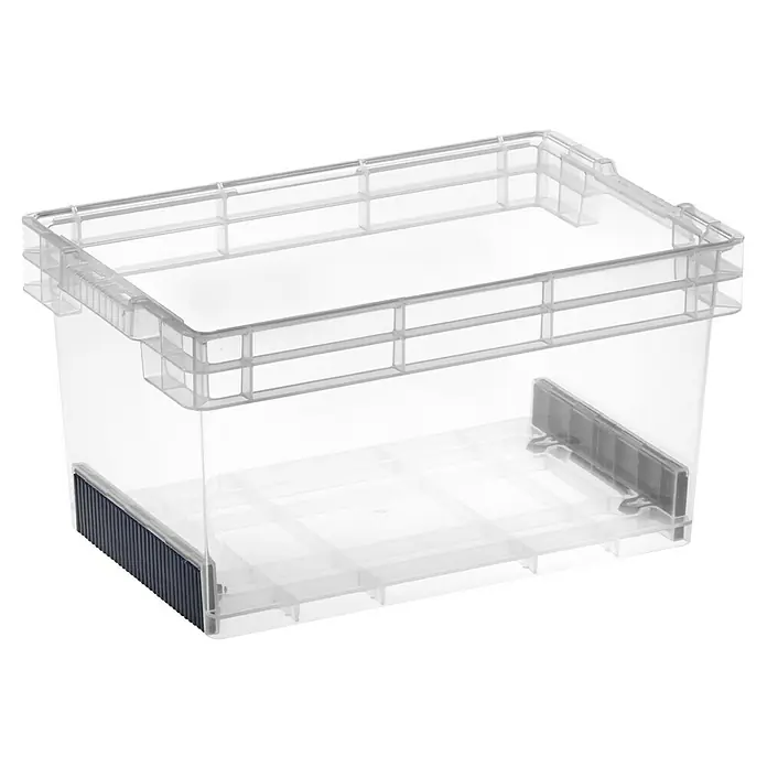 Aufbewahrungsbox Heavy XS - L x B x H: 30 x 20 x 13 cm, Kunststoff, Transparent - Klarer Kunststoffbehälter zur Aufbewahrung mit verstärktem Rand und integrierten Griffen für einfachen Transport und Organisation.