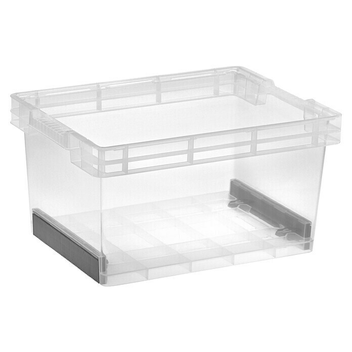 Aufbewahrungsbox Heavy S (L x B x H: 40 x 30 x 20 cm, Kunststoff, Transparent) | BAUHAUS