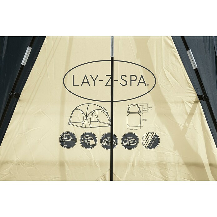 Bestway Lay-Z-Spa Zwembadoverkapping (l x b: 390 x 390 cm, Beige) | BAUHAUS