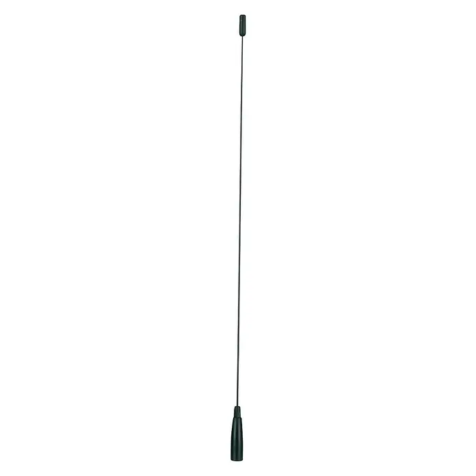 Antena extensible de recambio - Largo: 40 cm - Una varilla negra, larga y delgada con un mango en la parte inferior y una punta en la parte superior.