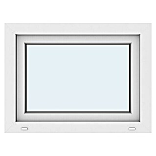 Solid Elements Kunststofffenster New Basic (80 x 60 cm, DIN Anschlag: Links, Weiß)