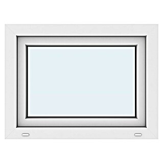 Solid Elements Ventana de PVC Basic (80 x 60 cm, Acristalamiento: x 3, Apertura según normativa: Derecha, Blanco)