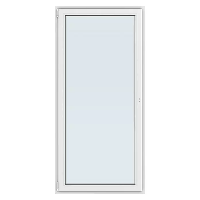 Solid Elements Balkontür New Basic - 100 x 210 cm, Verglasung: 2-fach, DIN Anschlag: Links, Weiß - Vorderansicht