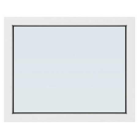 Solid Elements Kunststofffenster New Basic Festverglasung (100 x 80 cm, Weiß)