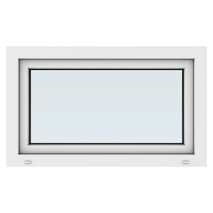 Solid Elements Kunststofffenster New Basic - 100 x 60 cm, Verglasung: 3-fach, DIN Anschlag: Rechts, Weiß - Weißes, rechteckiges Fenster mit elegantem Design. Ideal für modernes Wohnen und optimale Lichtdurchlässigkeit.