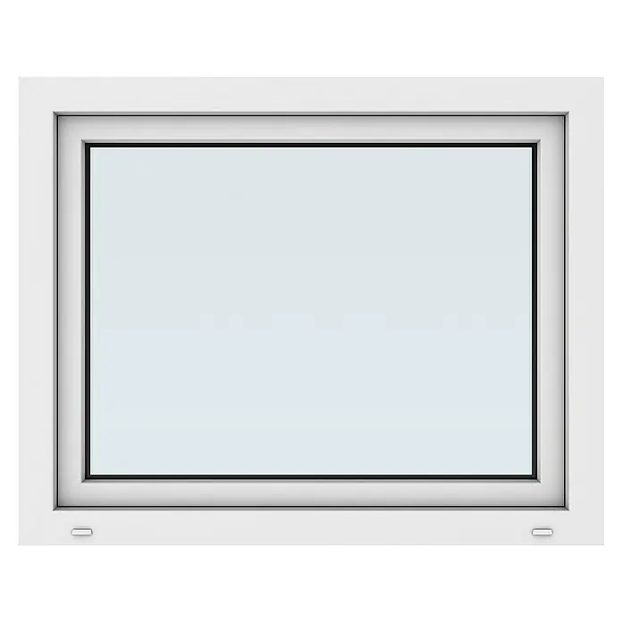 Solid Elements Kunststofffenster New Basic - 100 x 80 cm, Verglasung: 2-fach, DIN Anschlag: Rechts, Weiß - Fenster mit weißem Rahmen und klarem Glas für helle Innenräume. Ideal für modernes Wohnen und natürliche Beleuchtung.