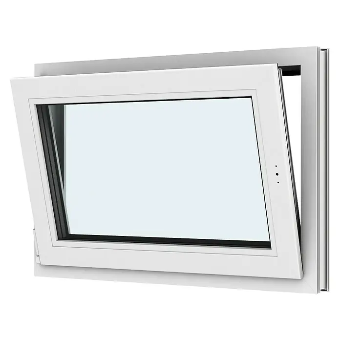 Solid Elements Kunststofffenster New Basic - 90 x 60 cm, Verglasung: 3-fach, DIN Anschlag: Links, Weiß - Ein modernes, weißes Fenster mit Kippfunktion, ideal für die Belüftung und mit klarem Glas, das viel Licht hereinlässt.