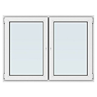 Solid Elements Kunststofffenster New Basic (150 x 110 cm, Verglasung: 3-fach, DIN Anschlag: Links/Rechts, Weiß)