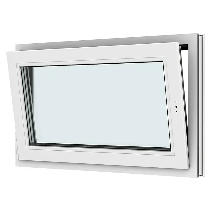 Solid Elements Kunststofffenster New Basic - 100 x 60 cm, Verglasung: 3-fach, DIN Anschlag: Links, Weiß - Modernes, weißes Fenster mit Kippfunktion für optimale Belüftung und Komfort.
