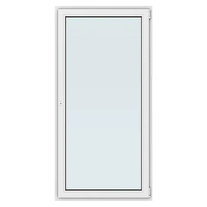 Solid Elements Balkontür New Basic - 100 x 200 cm, Verglasung: 3-fach, DIN Anschlag: Rechts, Weiß - Weißes Fenster mit klarem Glas und schmalem Rahmen für eine moderne und helle Optik. Ideal für Wohn- und Geschäftsräume.