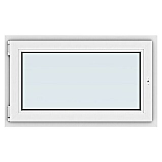 Solid Elements Kunststofffenster New Basic (100 x 60 cm, Verglasung: 3-fach, DIN Anschlag: Links, Weiß)