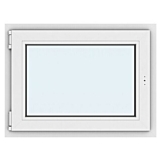 Solid Elements Kunststofffenster New Basic (80 x 60 cm, Verglasung: 3-fach, DIN Anschlag: Links, Weiß)