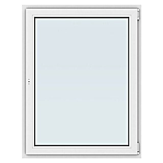 Solid Elements Kunststofffenster New Basic (105 x 135 cm, DIN Anschlag: Rechts, Weiß)