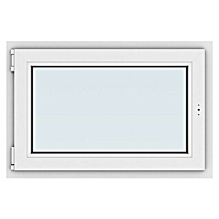 Solid Elements Kunststofffenster New Basic (90 x 60 cm, Verglasung: 3-fach, DIN Anschlag: Links, Weiß)