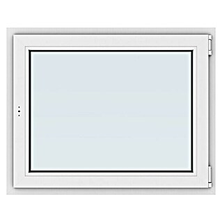 Solid Elements Kunststofffenster New Basic (100 x 80 cm, DIN Anschlag: Rechts, Weiß)
