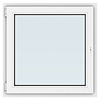 Solid Elements Kunststofffenster New Basic (90 x 90 cm, DIN Anschlag: Links, Weiß)