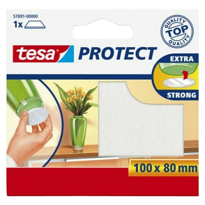 Tesa Podložna pločica od filca Protect  (Bijela, D x Š: 100 x 80 mm) | BAUHAUS