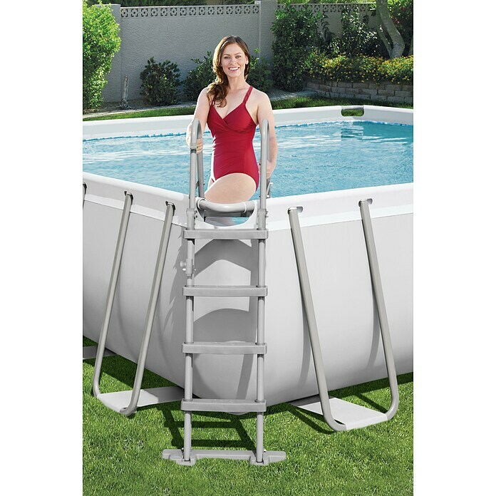 Bestway Opzetzwembad Steel Pro Max Set 412 (l x b x h: 412 x 201 x 122 cm, Grijs, 8.124 l) | BAUHAUS