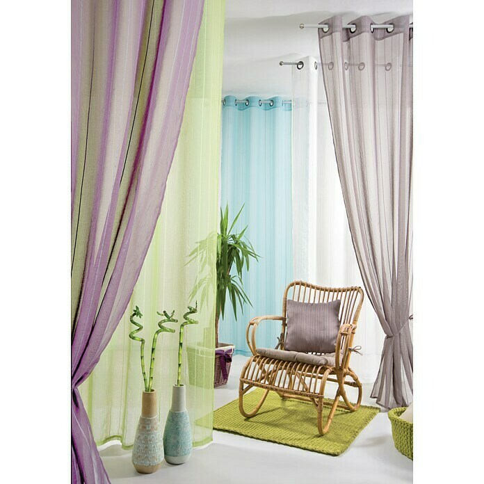 Visillo para ventana Bambou (14 x 25 cm, 100% poliéster, Verde)