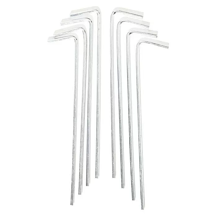 Bestway Pavillo Wurfzelt - L x B x H: 235 x 145 x 100 cm, Türkis, Max. Personenzahl: 2 - Ein Satz silberfarbener, metallischer L-förmiger Innensechskantschlüssel unterschiedlicher Größen, aufrecht stehend.