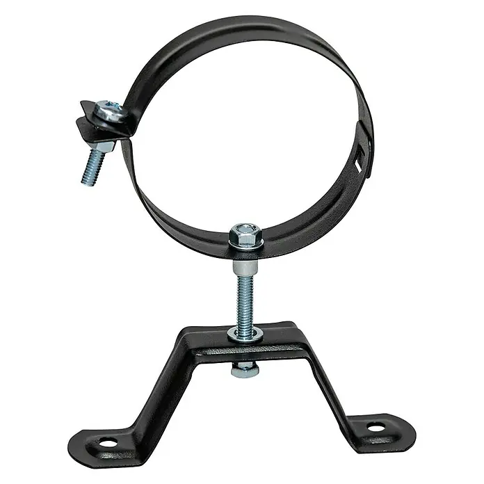 Practic Abrazadera de pared ajustable para estufa de pellets (Diámetro: 80 mm, Negro)