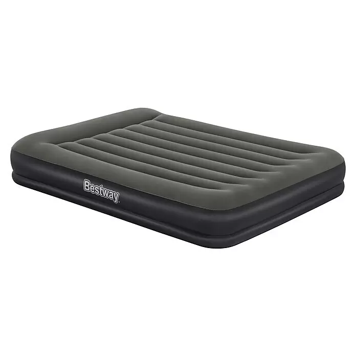 Bestway Luftbett Double - L x B x H: 203 x 152 x 36 cm, Integriertes Kopfkissen - Diagonale Ansicht