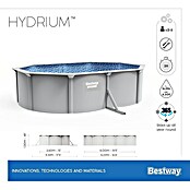 Bestway Opzetzwembad Hydrium Set 500 (l x b x h: 500 x 366 x 122 cm, Grijs, 16.296 l) | BAUHAUS
