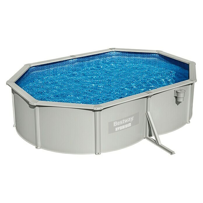 Bestway Opzetzwembad Hydrium Set 500 (l x b x h: 500 x 366 x 122 cm, Grijs, 16.296 l) | BAUHAUS