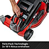 Einhell Power X-Change Cortacésped de batería (36 V, Iones de litio, 4 Ah, 2 baterías, Ancho de corte: 43 cm)