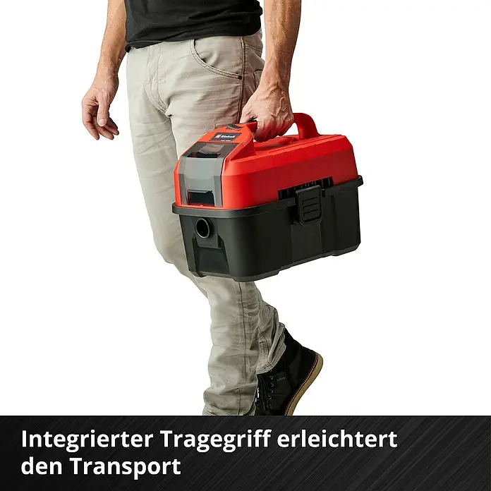Einhell Power X-Change 18V Akku-Nass-Trockensauger TE-VC 18/10 Li-Solo - 18 V, Ohne Akku, Behältervolumen: 10 l - Der Einhell Nass-Trockensauger mit Tragegriff für einfachen Transport ist ideal für Werkstatt und Hobby.