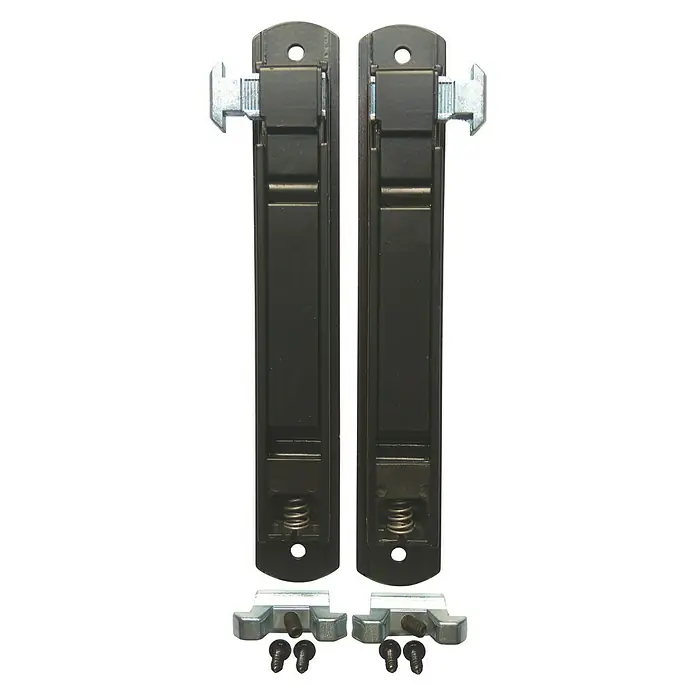 Cerradura para puertas y ventanas 81076 - Negro - Cierres de ventana con pestillos metálicos y mecanismo de resorte para mayor seguridad y protección antirrobo.