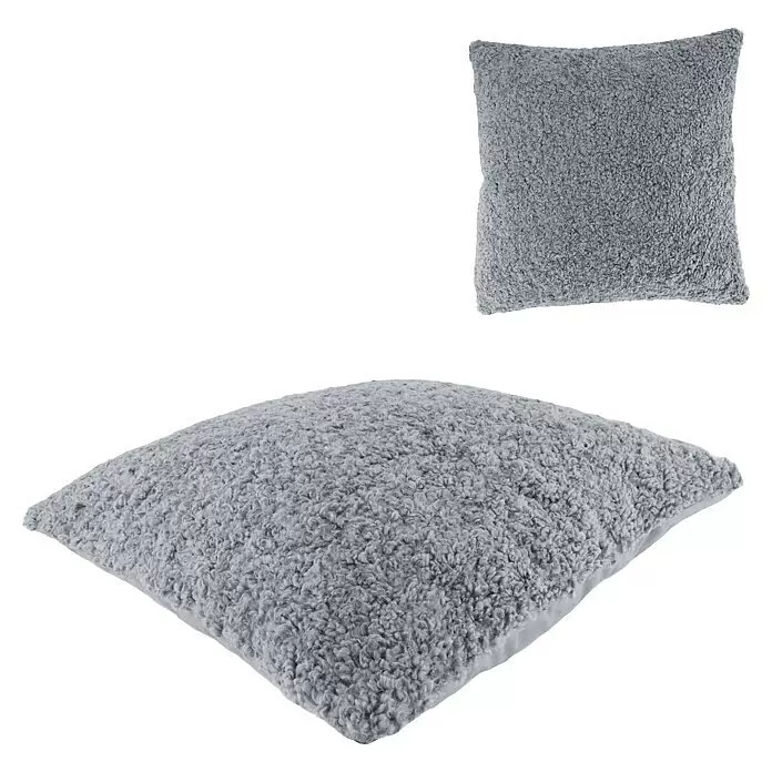 Kissen TeddyGrau, 45 x 45 cm, 100 % Polyester