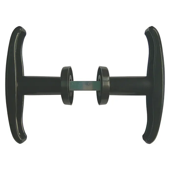 Conjunto de picaporte para puertas basculantes - Negro - Manija de ventana negra con un diseño sólido para una fácil operación y un bloqueo seguro de la ventana.