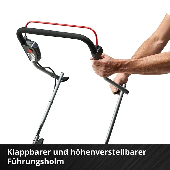 Einhell Power X-Change 18V Akku-Vertikutierer GC-SC 36/31 LI-SOLO EINHELL - Anzahl Akkus: Ohne Akku, 18 V, Arbeitsbreite: 31 cm - Klappbarer und höhenverstellbarer Führungsholm. Der Holm lässt sich einfach zusammenklappen und an die Körpergröße anpassen.