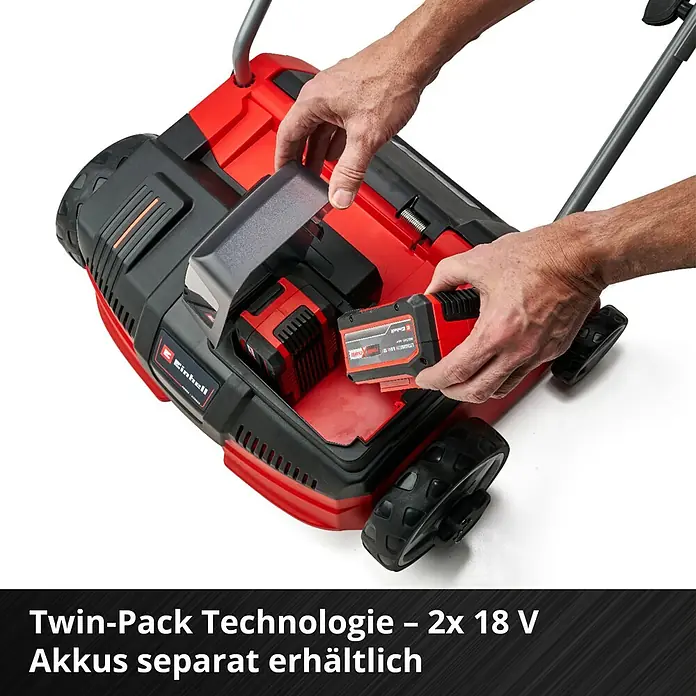 Einhell Power X-Change 18V Akku-Vertikutierer GC-SC 36/31 LI-SOLO EINHELL - Anzahl Akkus: Ohne Akku, 18 V, Arbeitsbreite: 31 cm - Akku-Rasenmäher von Einhell mit zwei 18-V-Akkus. Die Twin-Pack Technologie sorgt für längere Laufzeit und mehr Leistung beim Rasenmähen.