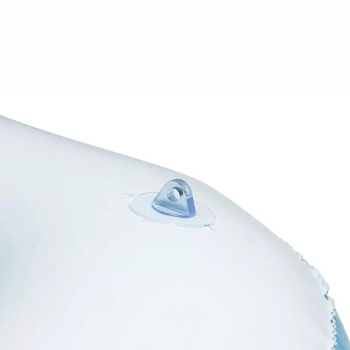 Bestway Planschbecken Beach Buddy - 140 x 140 x 114 cm, Mehrfarbig - Durchsichtige Plastiköse auf hellfarbiger aufblasbarer Oberfläche, als Befestigungspunkt.