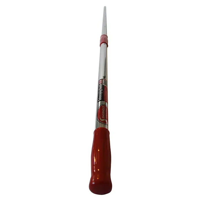 Mango de cepillo - Largo: 275 cm, Aluminio, Extensible - Mango telescópico con empuñadura roja. Perfecto para tareas de limpieza y pintura. La longitud es ajustable.