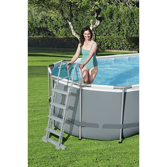 Bestway Opzetzwembad Steel Pro Max Set 549 (l x b x h: 549 x 274 x 122 cm, Grijs, 13.430 l) | BAUHAUS