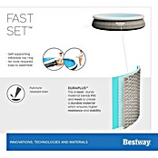 Bestway Opblaasbaar zwembad Fast Set Rotan 396X84 (Ø x h: 396 x 84 cm, Grijs, 7.340 l) | BAUHAUS
