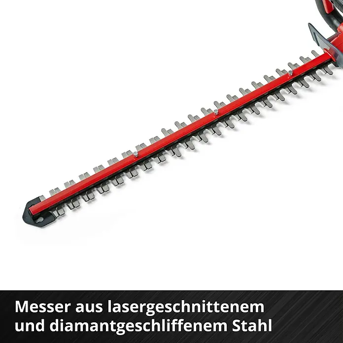 Einhell Power X-Change 18V Akku-Heckenschere GE-CH 18/60 Li-Solo - 18 V, Ohne Akku, Schnittlänge: 60 cm - Messer einer Heckenschere aus lasergeschnittenem und diamantgeschliffenem Stahl.