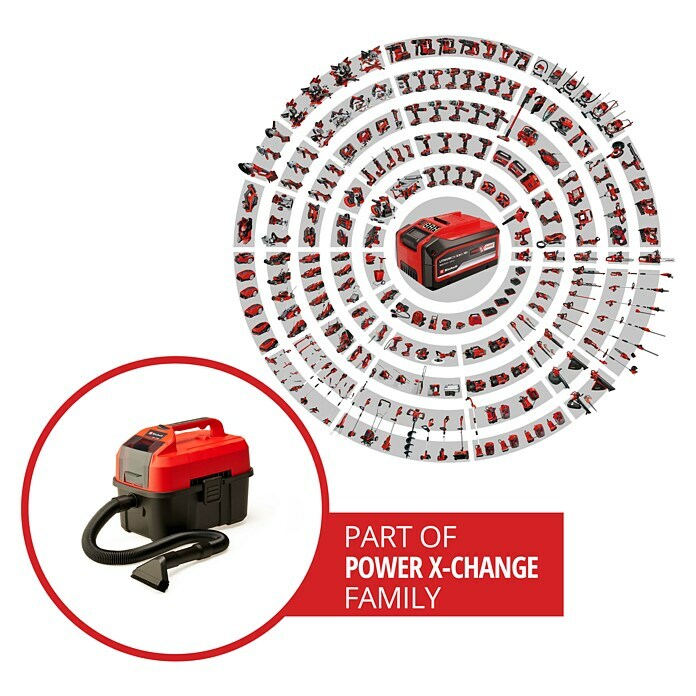 Einhell Power X-Change Akku-Nass-Trockensauger (18 V, Ohne Akku, 10 l)