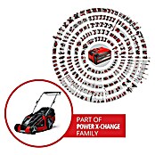Einhell Power X-Change Cortacésped de batería (36 V, Iones de litio, 4 Ah, 2 baterías, Ancho de corte: 43 cm)