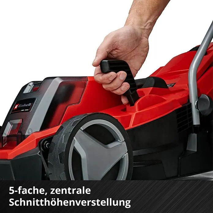 Einhell Power X-Change 18V Akku-Rasenmäher GE-CM 18/33 Li - 18 V, 1 Akku, 4 Ah, Schnittbreite: 33 cm - Der Einhell Akku-Rasenmäher mit zentraler Schnitthöhenverstellung in Aktion.