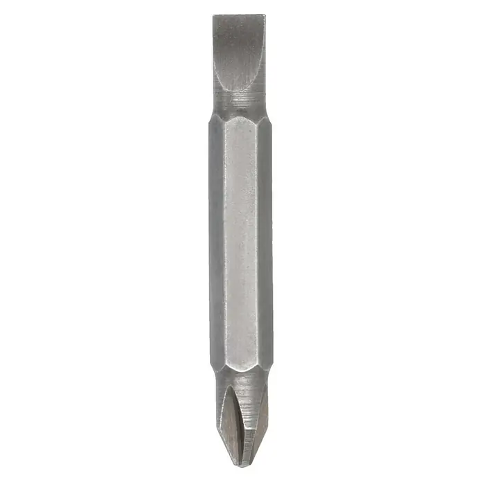 AEG Pro 12V Akku-Bohrschrauber BS 12C2 Li-202C - 12 V, 2 Akkus, 2 Ah, 34 Nm - Nahaufnahme eines robusten Schlitzschrauber-Bits, ideal für präzise Schraubarbeiten und langlebige Leistung bei jedem Projekt.