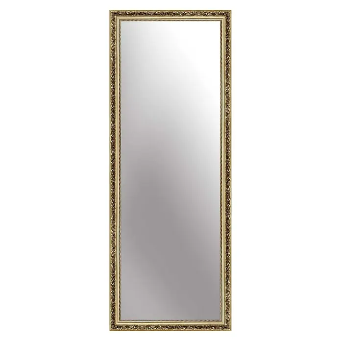 Rahmenspiegel Francesca50 x 150 cm, Gold, Holz - Ein eleganter, goldfarbener Spiegel in voller Länge, der jedem Raum einen Hauch von Raffinesse verleiht und das Licht wunderbar reflektiert.