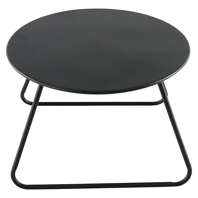 Sunfun Sarah Garten-Beistelltisch rund - Ø x H: 60 x 41,5 cm, Stahl, Schwarz - Schwarzer, runder Beistelltisch mit minimalistischem Design. Ideal für den Innen- und Außenbereich.