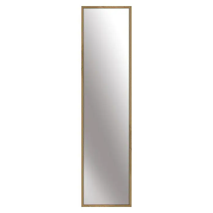 Rahmenspiegel Kerio - 33 x 123 cm, Wutan Eiche, MDF - Dieser rechteckige Spiegel verfügt über einen Holzrahmen und eignet sich perfekt, um jedem Raum einen Hauch von Stil zu verleihen.