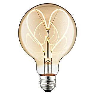 Home Sweet Home LED-Lampe Heart Vintage Globe-Form E27 (E27, Dimmbar, Warmweiß, 280 lm, 4 W)