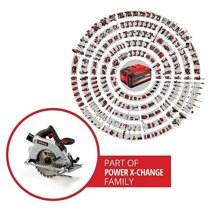 Einhell Professional Power X-Change 18V Akku-Handkreissäge TE-CS 18/190 Li BL-Solo18 V, Ohne Akku, Leerlaufdrehzahl: 0 U/min - 3.800 U/min Info
